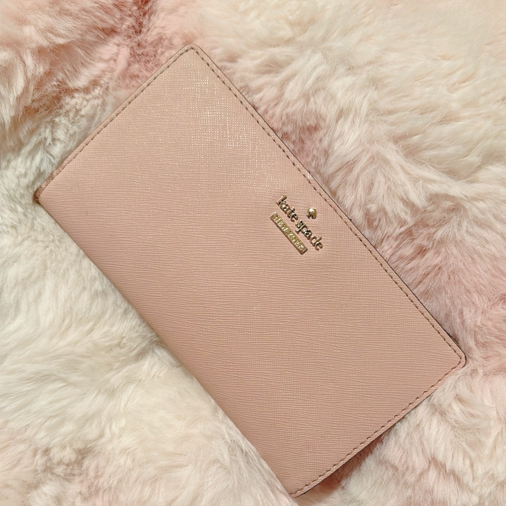 Kate Spade long wallet in nude pink